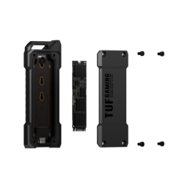ASUS Carcasa SSD TUF Gaming AT1 ESD-T1A/BLK/G/AS, M.2/PCIe/SATA, 10 Gbit/s, Negro