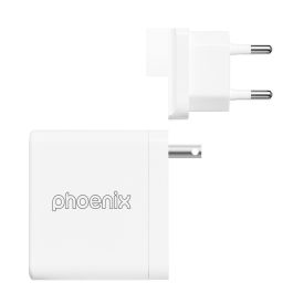 Phoenix technologies Cargador 100 W Gan USB Tipo C para Laptops, Tablets y Dispositivos Varios, 2 USB-C y 2 USB-A