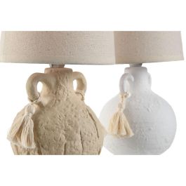 Lampara Sobremesa Urban DKD Home Decor Beige Blanco 15 x 28 x 15 cm (2 Unidades) Lampara Sobremesa Urban DKD Home Decor Beige Blanco 15 x 28 x 15 cm (2 Unidades)