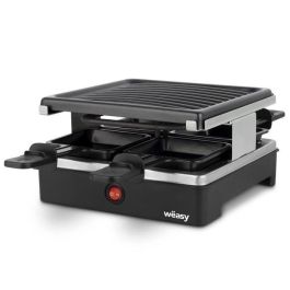 WEASY LUGA40 - Raclette y parrilla para 4 personas - 600W - Revestimiento antiadherente - 19,7x19,7cm - Placa extraíble WEASY LUGA40 - Raclette y parrilla para 4 personas - 600W - Revestimiento antiadherente - 19,7x19,7cm - Placa extraíble