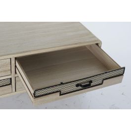 DKD Home Decor Mueble TV Morefond Indus Loft Natural Negro 115 x 43 x 61 cm