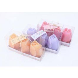 DKD Home Decor Vela Decorativa Shabby de Cera con Tulipán 304 gr, Colores Naranja Rosa Lila Surtidos, 5x7x5 cm, Pack de 6 Unidades Precio: 37.8900005. SKU: B1GYNXN78B