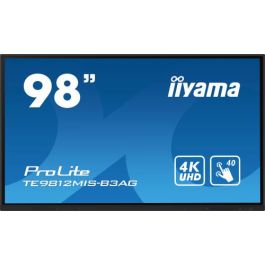iiyama TE9812MIS-B3AG Pantalla Señalización 98" LCD 4K Ultra HD Táctil 400 cd/m² Android 11 24/7 Negro