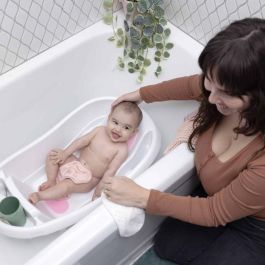 Ingenuity ING00129144171387 Bañera Deluxe Rosa con Hamaca para Bebé, de 0 a 3 años