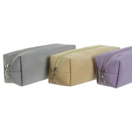 DKD Home Decor Estuche Urban Gris Amarillo 18 x 6 x 6 cm (12 Unidades)