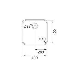 Fregadero de Un Seno Mepamsa SQUARE 40.40 Fregadero de Un Seno Mepamsa SQUARE 40.40