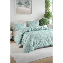 Juego de cama ASI8684283345625 - Funda nórdica 220x240 cm + 2 fundas almohada 60x60 cm - Algodón/Poliéster Verde