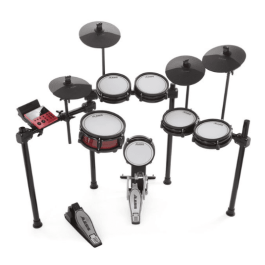 Alesis Nitro Pro Xl Kit Batería Electrónica con Pads de Malla, Módulo con 36 Kits y 500 Sonidos, Bluetooth, Incluye Cables, Baquetas y Software Gratuito