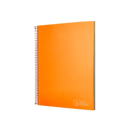 Liderpapel Cuaderno espiral Micro Jolly A4 Micro perforado 140 hojas Cuadro 5mm 75gr Tapa Forrada Color Naranja