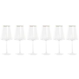 Copa Basicos DKD Home Decor Transparente Dorado 8.5 x 22.5 x 8.5 cm Set de 6 Precio: 43.99741984. SKU: B1353VGBAZ