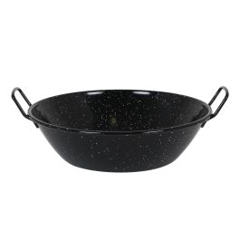 La Estrella Paellera Honda Bordonada, 34 cm de Diámetro, 6.3 Litros, Color Jaspeado - Modelo 352 (8 Unidades)