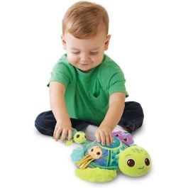 Vtech Baby Juju Madre Tortuga con Bebé - Juguete Sensorial Musical con Luces y Sonidos para Despertar los Sentidos de Plástico Reciclado