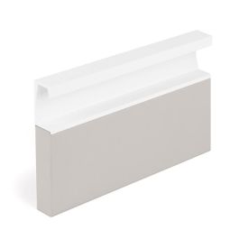 Viefe L597/L3000 Tirador de Embutir Aluminio Modelo Six Largo 597 Blanco Mate