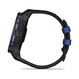 Garmin Instinct 3 Reloj Inteligente con Pantalla AMOLED de 45 mm, GPS, Caja de Aluminio y GFRP, Correa de Silicona Intercambiable Negro/Azul Bolt, Resistencia al Agua 10 ATM