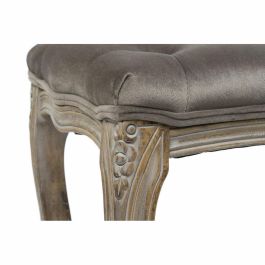 DKD Home Decor Descalzadora Tradicional Colección Tricolours Gris Oscuro Natural Poliéster y Rubberwood 38x112x48 cm DKD Home Decor Descalzadora Tradicional Colección Tricolours Gris Oscuro Natural Poliéster y Rubberwood 38x112x48 cm