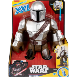 Imaginext HXT20 Figura El Mandaloriano Star Wars XXL 41.3cm con Capa de Tela para +3 Años