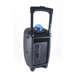 Inovalley KA116BOWL Altavoz Bluetooth con Luz Karaoke 450W, Bola LED Multicolor, Puerto USB