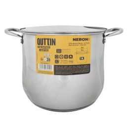 New Neron Olla de Cocina de Acero Inoxidable 28 cm (14 L) con Tapa, Apta para Todo Tipo de Cocinas incluyendo Inducción (4 Unidades) New Neron Olla de Cocina de Acero Inoxidable 28 cm (14 L) con Tapa, Apta para Todo Tipo de Cocinas incluyendo Inducción (4 Unidades)