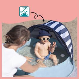 Babymoov Aquani Mariniere Parque Infantil 3 en 1 Anti-UV SPF 50+ Cama Supletoria Piscina Pop-up Desde Nacimiento Mosquitera