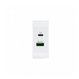TOOQ Cargador Doble USB Tipo C PD y USB A QC3.0 48W - TQWC-2SC03WT TOOQ Cargador Doble USB Tipo C PD y USB A QC3.0 48W - TQWC-2SC03WT