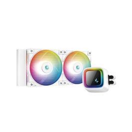 Deepcool LS520 Kit Refrigeración Líquida CPU Gaming 240mm ARGB con 2 Ventiladores FC120, Bomba 4ª Gen, Intel/AMD, Blanco