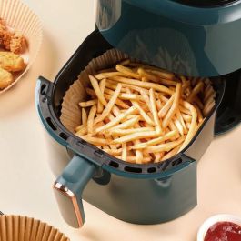 Algon Set de 20 Bases de Papel para Airfryer Rojo 20 x 20 cm (24 Unidades)