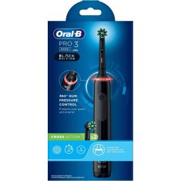 Braun Oral-B Cepillo Dental Eléctrico Pro 3 3000 Negro con 1 Recambio y Sensor de Presión 360º, 3 Modos de Limpieza