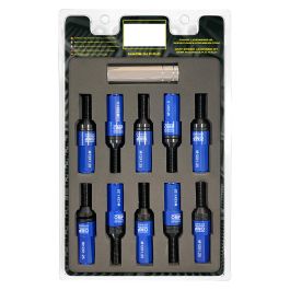 Omp OMPS09971207 Juego 20 Tornillos Rueda Aluminio M12x1.25 Llave 17-19 Largo 28mm Protector Azul
