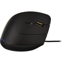 Evoluent VerticalMouse Ratón Ergonómico Vertical Negro-Plata, LED, 5 Botones