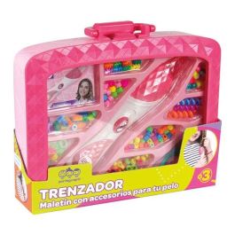 Trenzador para pelo con accesorios en maletin 30x24 cm