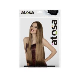 Peluca Larga Lisa Castaña de 80 cm y 160 gr