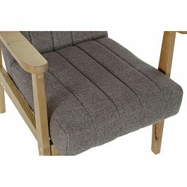 DKD Home Decor Sillón Sixties Beige Natural Poliéster y Pino 68x81x63 cm Altura asiento 43 cm Desmontable DKD Home Decor Sillón Sixties Beige Natural Poliéster y Pino 68x81x63 cm Altura asiento 43 cm Desmontable