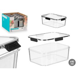Fiambrera Rectangular Hermetica Negra 650Ml Leknes 18X7CM (24 Unidades) Precio: 54.49999962. SKU: B17NXHYKVD