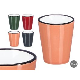 Vessia Vaso Cerámica 90 ml Borde Negro Surtido Colores Oscuros 5.5x7x5.5 cm (Set de 48) Precio: 43.49999973. SKU: B158M9ZRSL