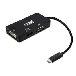 Nanocable 10.16.4301-BK Conversor USB-C a VGA DVI HDMI 3 en 1 Plug & Play - 4K - Compatible MacBook Chromebook - Negro 10cm Precio: 20.50000029. SKU: S0223385