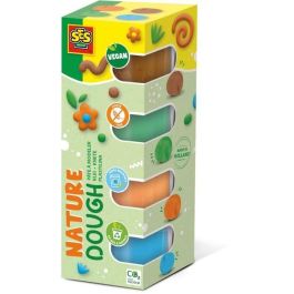 SES CREATIVE AAAAR50291 Plastilina Vegana Sin Gluten Lavable (4x90gr) - Colección Siéntete Bien