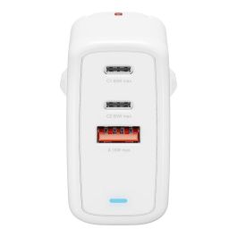 4smarts GaN Flex 65W Cargador Rápido con 2 USB-C y 1 USB-A, Blanco
