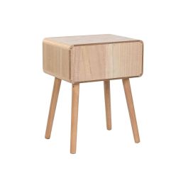 DKD Home Decor Mesita de Noche Haiarts md Scandi Natural Pino y MDF 32 x 52 x 40 cm