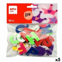 Fieltro Apli Multicolor Letras 3 cm 52 Piezas (5 Unidades)