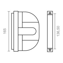 Micel PR03 Cajetín Grande de Obra Plástico Negro 185 x 65 x 130 mm
