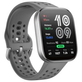 Amazfit W2435EU3N Reloj Inteligente 5 cm (1.97") AMOLED Pantalla Táctil Plata GPS
