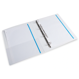 Liderpapel Carpeta Canguro 4 Anillas Mixtas 25mm A4 Plástico Blanco