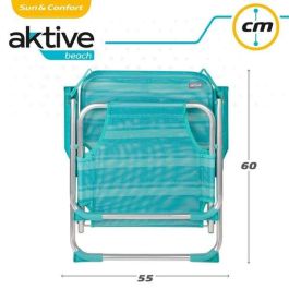 Silla playa plegable aluminio fija mediterran 55x35x72 cm Silla playa plegable aluminio fija mediterran 55x35x72 cm