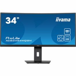Iiyama XCB3494WQSN-B5 Monitor Curvo PC 34 pulgadas UWQHD, 120Hz, 0.4ms, Panel VA, HDMI, DP, USB, KVM, USB-C Docking