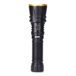 Edm Linterna LED de Largo Alcance 1800 lm, Zoom, 600 m, IP65, Batería 4000 mAh USB-C