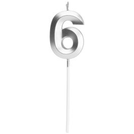 Party Time Vela Aniversario Cifra 6 Plata Precio: 1.5900005. SKU: B1HRG24F6K