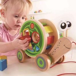 Hape Arrastre Caracol Encajable de Madera 30,10x18,6x11,20 cm