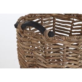 DKD Home Decor Cesta Colonial Set de 3 Unidades Natural Fibra Madera 46x40x46 cm