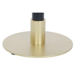 DKD Home Decor Mesita Auxiliar Moderna Negra Metal y Marmol 45x51x45 cm