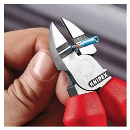 Knipex KP-1426160 Abisolier-Seitenschneider, Aislamiento protector, para cable de 2,5mm, 160mm, Rojo/Amarillo